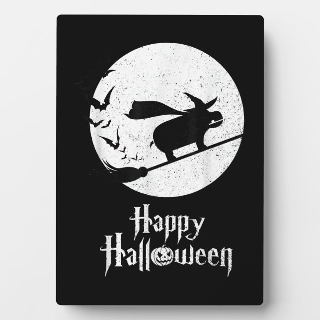 Plaque Photo Drôle Halloween Costume sorcière Hippo Lover cadea (Devant)