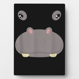 Plaque Photo Drôle Mignonne Animal Visage Hippo Costume Hallowe
