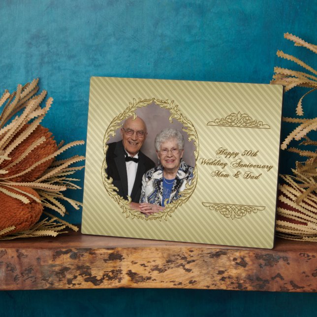 Plaque photo du 50e anniversaire du Mariage (Côté)