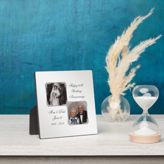 Plaque photo du 60e anniversaire du Mariage diaman (Insitu)