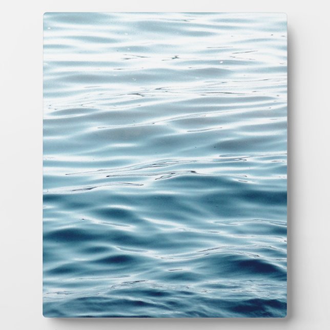 Plaque Photo Eau bleue ondulée (Devant)