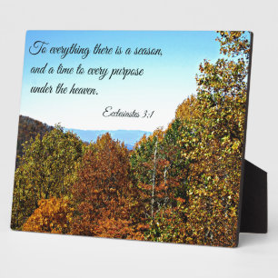 Plaque Photo Ecclesiastes 3:1 To everything there is a season..