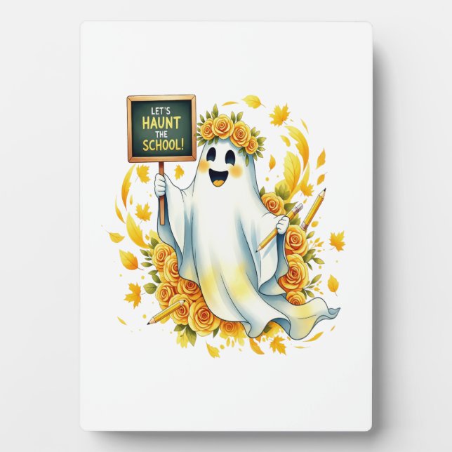 Plaque Photo École Ghost Haunt Halloween (Devant)
