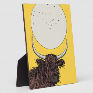 Plaque Photo Écosse Highland Cow