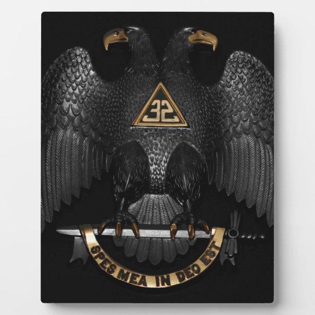 Plaque Photo Ecosse Rite 32 Degree Mason Eagle (Devant)