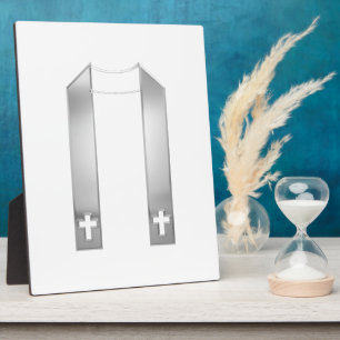 Plaque Photo Écouter en 3D Le Stole de prêtre en argent
