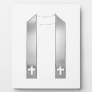 Plaque Photo Écouter en 3D Le Stole de prêtre en argent