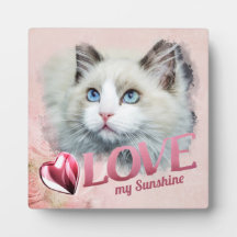 Écran photo Pet Love Pink, Heart & Love - Carré
