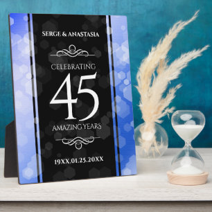 Plaque Photo Élégant 45e anniversaire de Mariage Sapphire