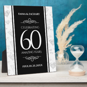 Plaque Photo Élégant 60e anniversaire de Mariage de diamant