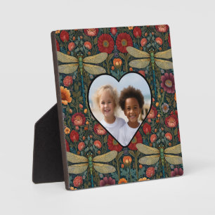 Plaque Photo Élégant art nouveau Automne floral Libellule