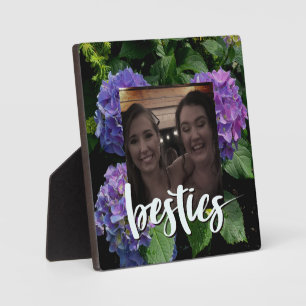 Plaque Photo Elégant bleu violet magenta vert hydrangée florale