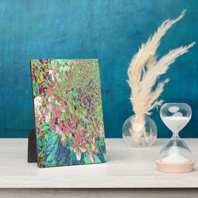 Plaque Photo Élégant Corail et Chartreuse Limelight Hydrangea (Côté)