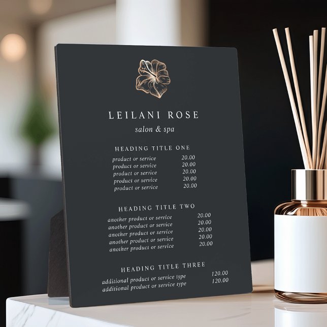 Plaque Photo Élégant Hibiscus en cuivre Prix / Services (Créateur téléchargé)