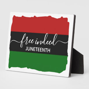 Plaque Photo Élégant JUNETEENTH panafricain GRATUIT EN VÉRITÉ
