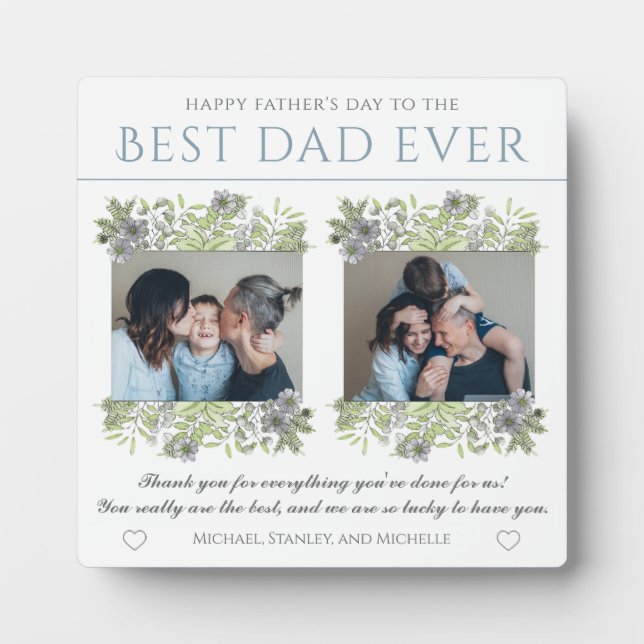 Plaque Photo Elegant Meilleur Papa Ever Father's Day Photo Coll (Devant)