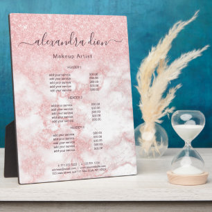 Plaque Photo Elégant rose parties scintillant de maquillage de 