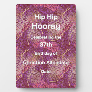 Plaque Photo Elegant Silhouette Stencil Abstract Art Birthday