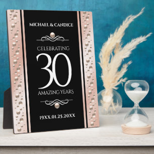 Plaque Photo Elégante 30ème Mariage Pearl Anniversaire de céléb