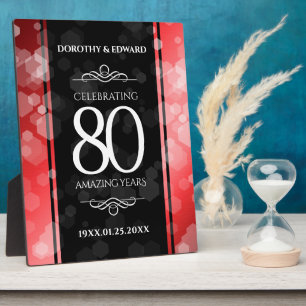 Plaque Photo Elégante 80ème anniversaire du Mariage de Ruby