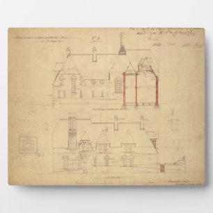 Plaque Photo Elévations pour The Red House, Bexley Heath (stylo