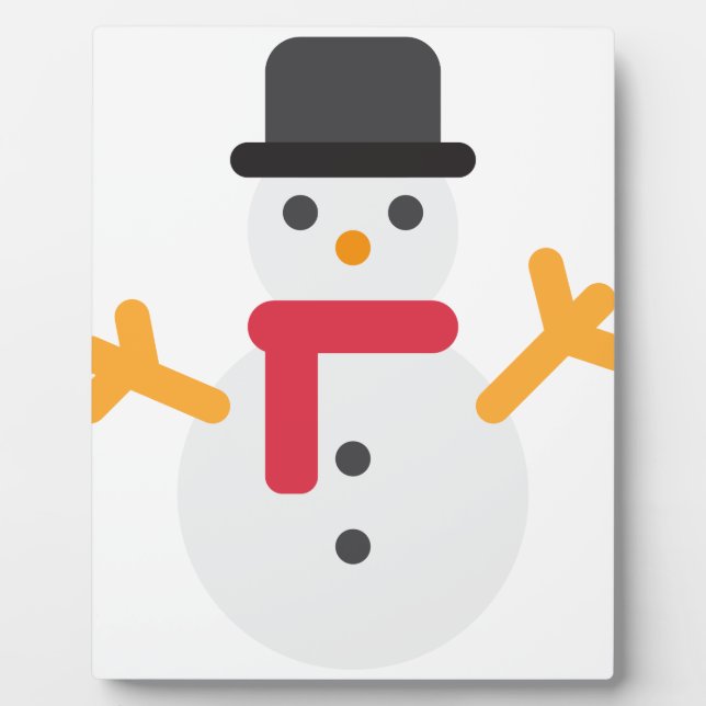 Plaque Photo emoji bonhomme de neige (Devant)