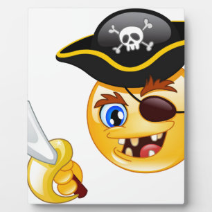 Plaque Photo emoji pirate