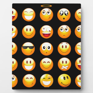 Plaque Photo emojis noirs