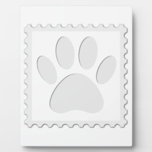 Plaque Photo Empreinte de patte de chien coupé