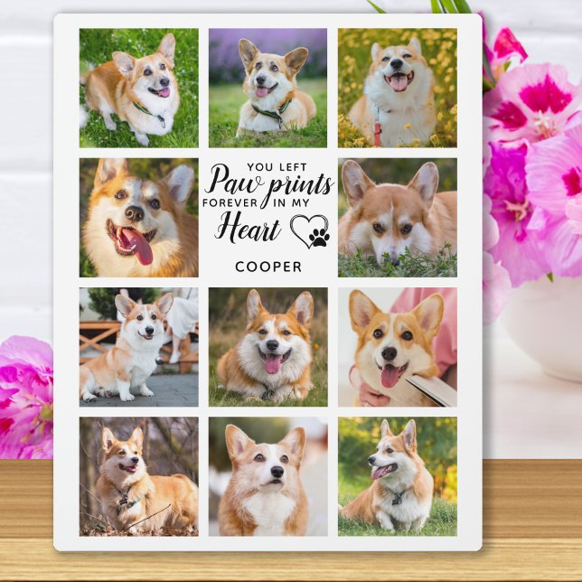 Plaque Photo Empreintes de pattes commémoratifs pour animaux de (Créateur téléchargé)