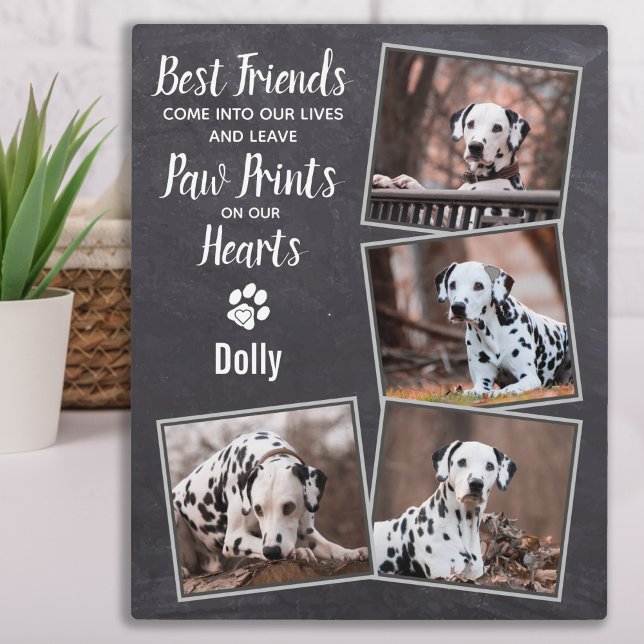 Plaque Photo Empreintes de pattes Heart Photo Collage Dog Pet M (Créateur téléchargé)