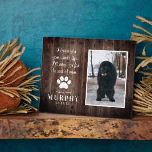 Plaque Photo Empreintes de pattes rustiques Personnalisé Pet Ph