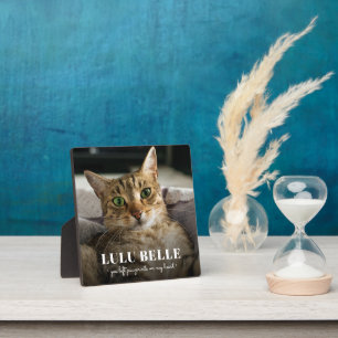 Plaque Photo Empreintes Photo De Chat Memorial Sur Mon Coeur