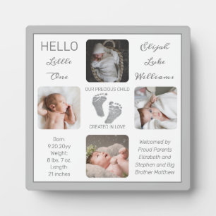 Plaque Photo Empreintes photos multiples Gris de naissance