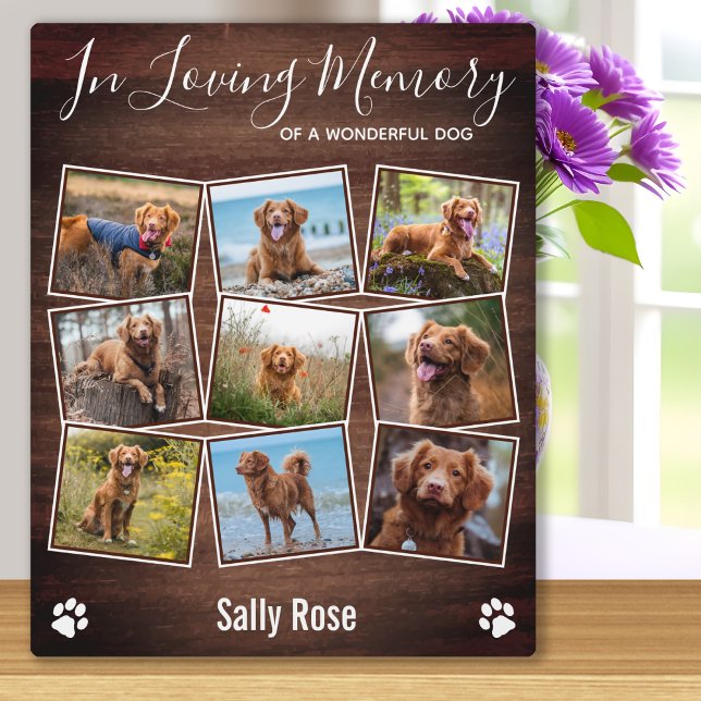 Plaque Photo Empreintes Rustiques En Mémoire Aimée Monument Com (Créateur téléchargé)