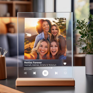 Plaque photo en acrylique personnalisée Best Frien