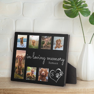 Plaque Photo En mémoire d'amour Monogram Dog Memorial