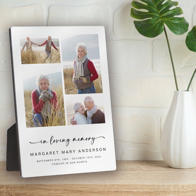 Plaque Photo En Souvenir Affectueux | Quatre Photos Obsèques Co (Créateur téléchargé)