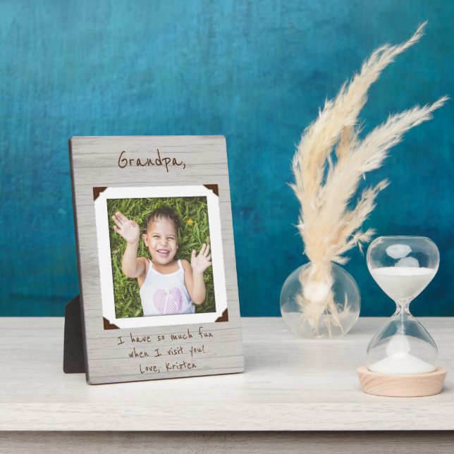 Plaque photo encadrée pour grand-mère / grand-père (Côté)