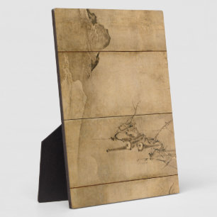 Plaque Photo Encre japonaise sur papier Gibbons Primates & Pays