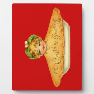 Plaque Photo Enfant vintage et tarte