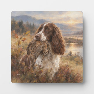 Plaque Photo English Springer Spaniel 