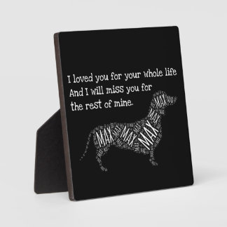 Plaque Photo Enseigne commémorative pour chien - Chien personna