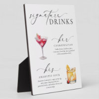 Enseigne des boissons signature modernes et minima