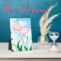 Enseigne romantique personnalisée Cœurs Ballons da