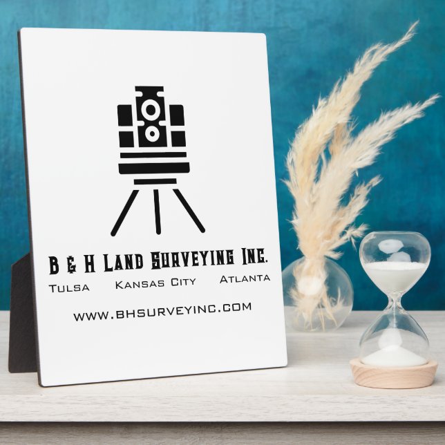 Plaque Photo Entreprises miniatures d'arpenteur-géomètre (Côté)