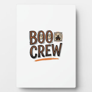 Plaque Photo Équipage Boo Modèle de chemise gravé Halloween vin