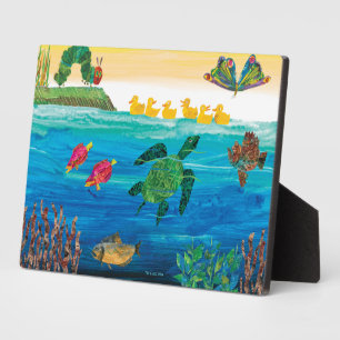 Plaque Photo Eric Carle   Scène colorée d'étang
