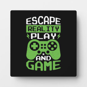 Plaque Photo Escape Reality and Game - Video Gamer, Jeu