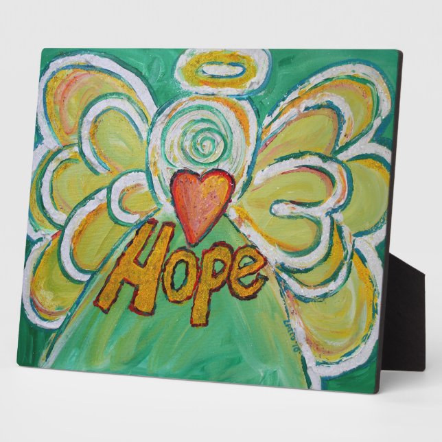Plaque Photo Espérons Inspirationnelle Peinture Angel Poème Pla (Côté)